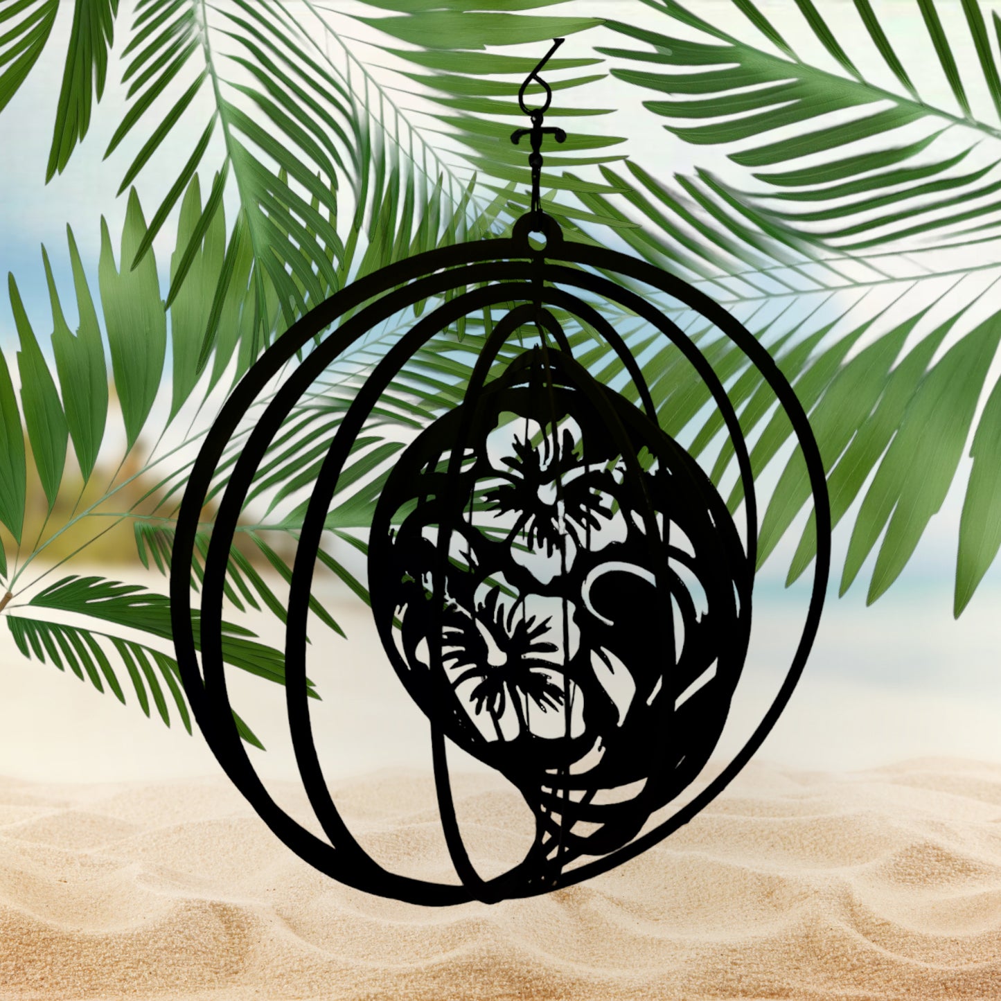Hibiscus Flower Wind Spinner