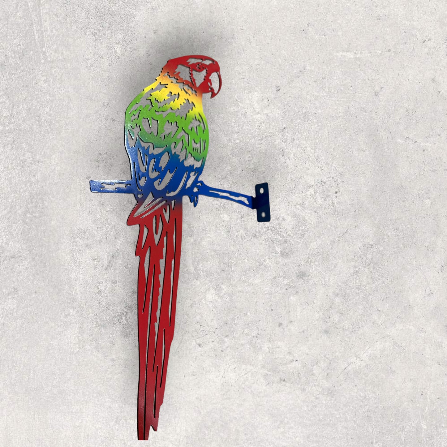 Metal Parrot Post Mount