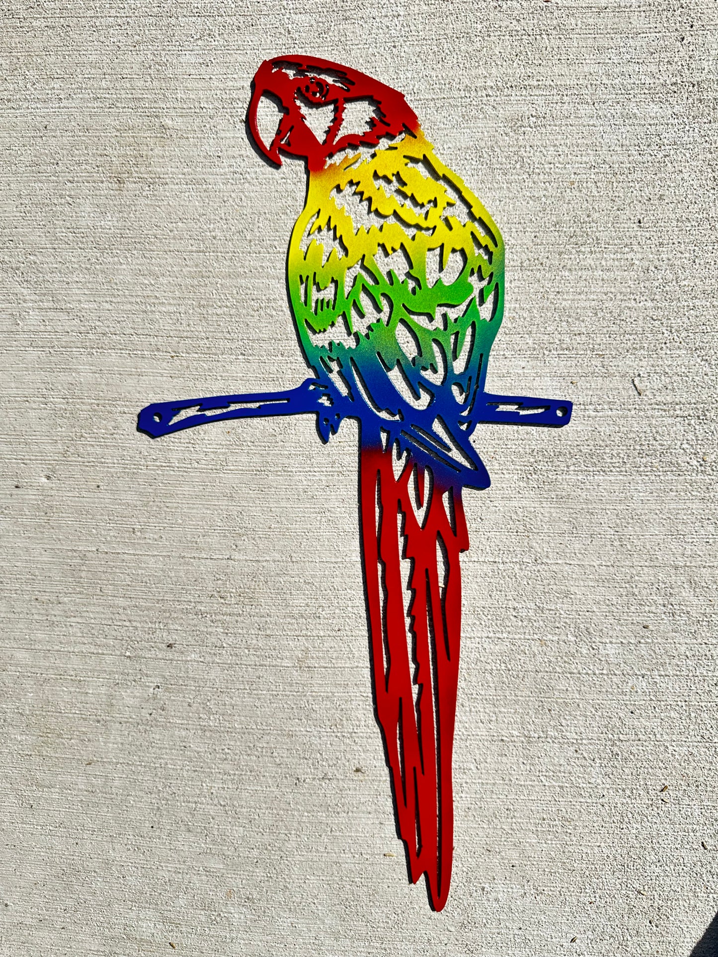 Metal Parrot Post Mount