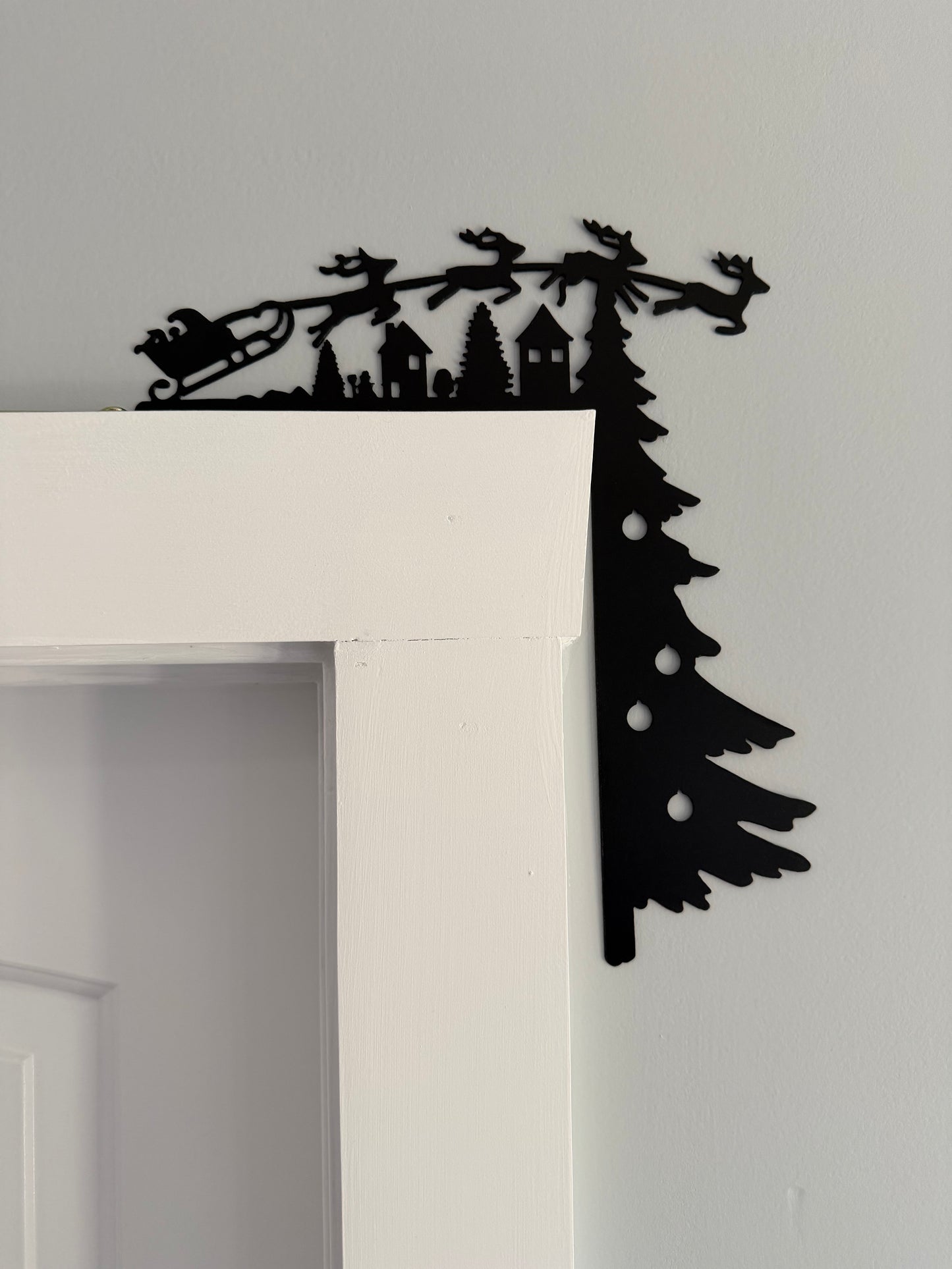 Santa Flying Door Corner