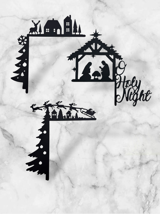 Small Christmas door corners
