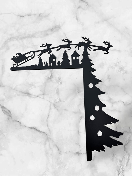 Santa Flying Door Corner