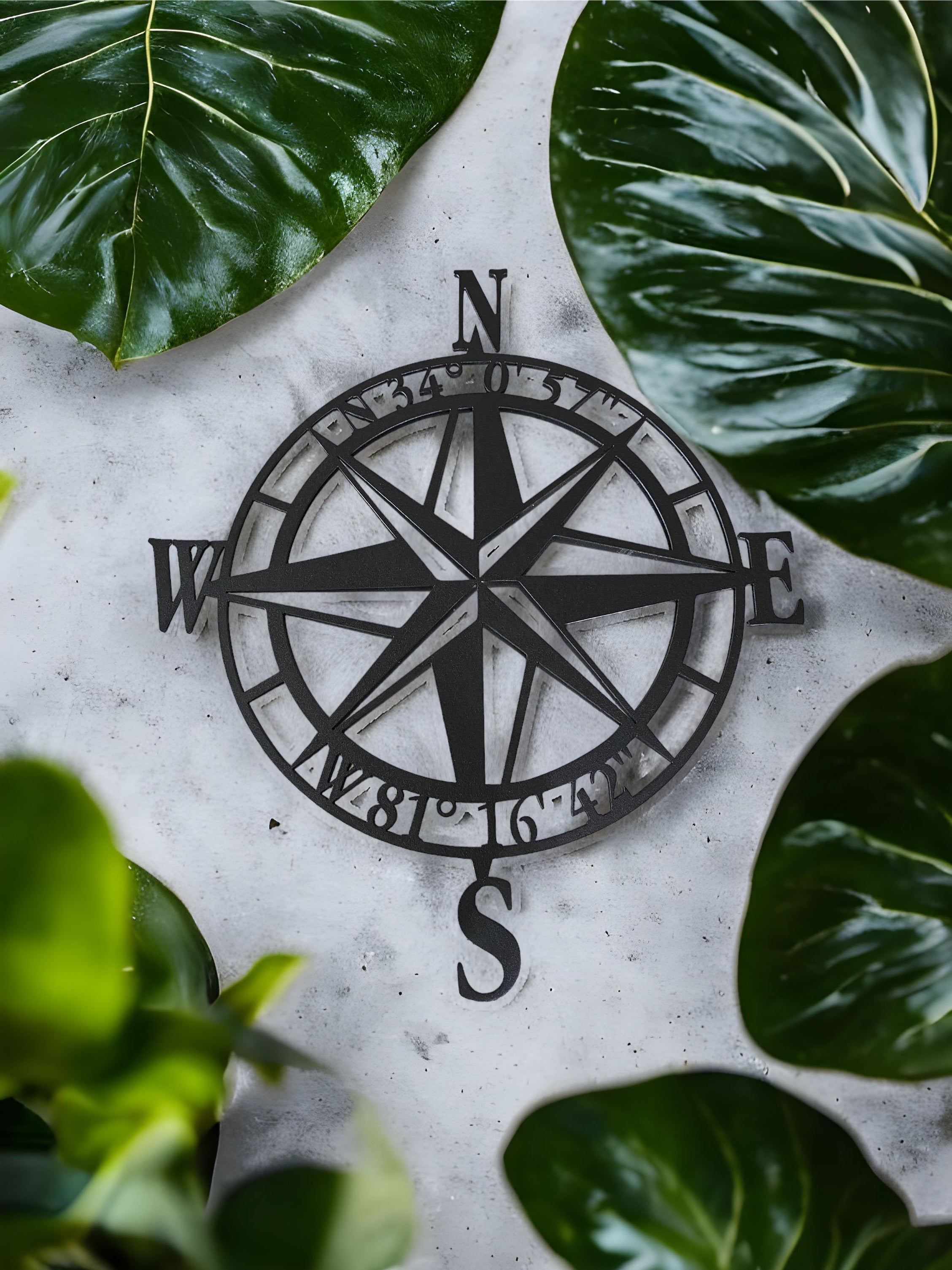 Compass Customisable Customizable Coordinates Compass – Limitless Metal Designs